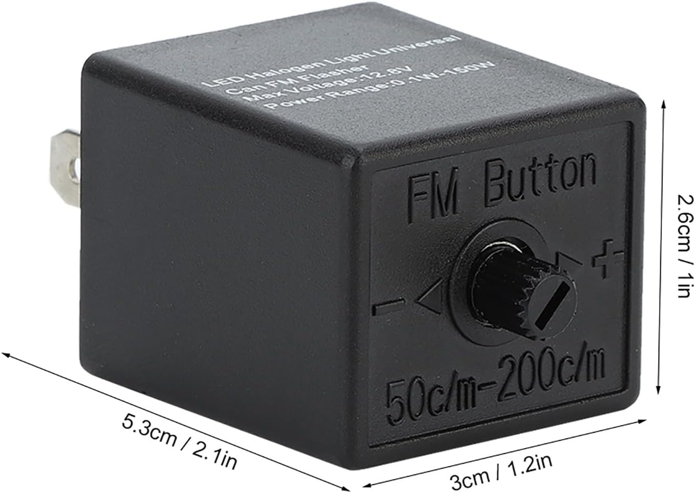 LED Flasher Relay, 12V 3-Pin Universal Turn Signal Blinker Adjustable for Automotive Motorcycle