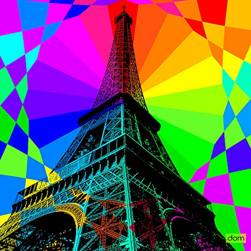 - Immagine finita - Dominique Massot - Tour Eiffel Fireworks- 30 x 30 cm - Stampa diretta su acrilico