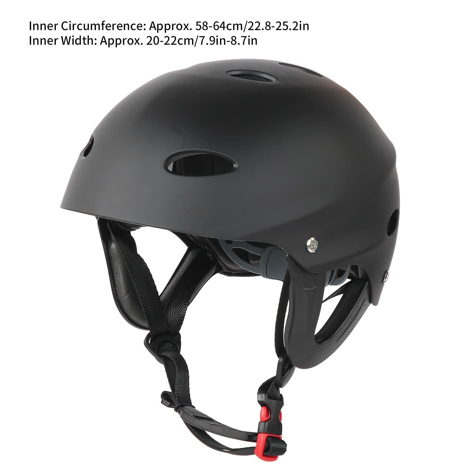 Casco Per Sport Acquatici Per Adulti, Caschi Per Adulti, Berretto di Sicurezza Ultraleggero Multisport Per Uomini E Donne Alpinismo Arrampicata E Drifting Fiume Nero Opaco
