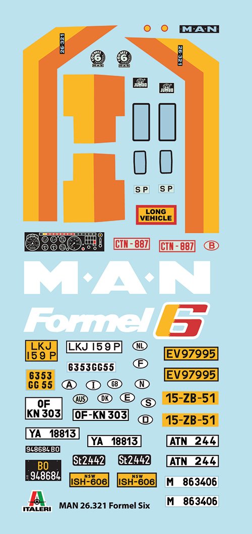 Italeri - I756 - Maquette - Voiture et Camion - Man 26.321 Formel Six - Echelle 1:24