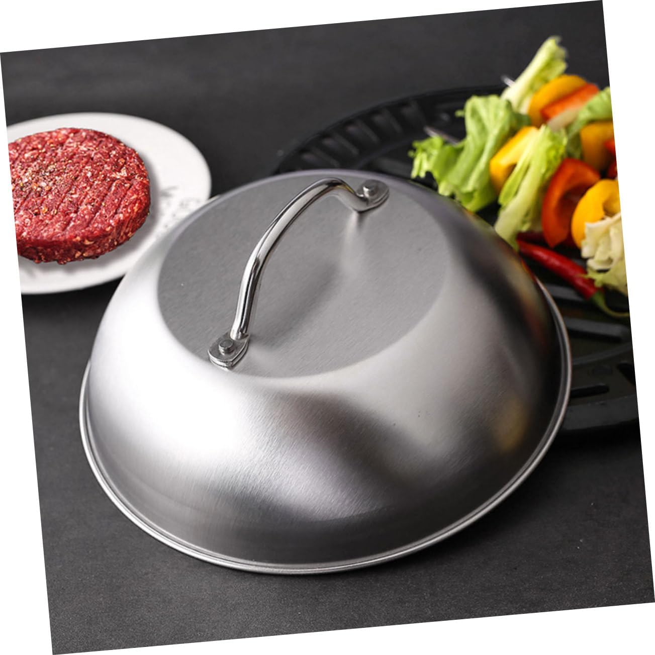 1set Stainless Steel Burger Patty Press Tool Meat Maker for BBQ Easy to Clean Kitchen Supply for Outdoor Grilling and Picnics