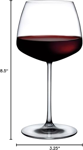 Miniatura 4 de NUDE Mirage - Juego de copas de vino de cristal rojo y blanco, cristal sin plomo, copas de tallo únicas, copas de vino, juego de 2