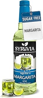 Syruvia Sugar Free Lime Margarita Syrup, Flavored Syrup for Cocktails, Drinks, Lemonades, Iced Teas, and Desserts – 25.4 fl oz