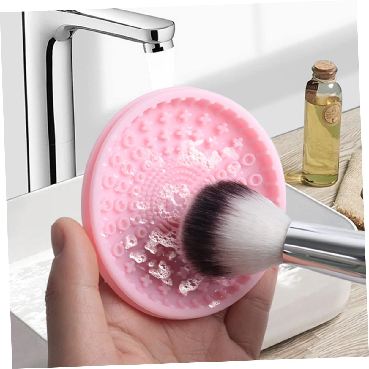 MAGICLULU Ensemble De 4 Bols De Nettoyage Pour Pinceaux De Maquillage Boîte De Nettoyage À Double Usage En Silicone Pour Accessoires De Maquillage