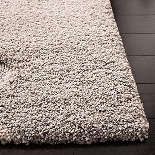 Image of Microfiber Hand Woven Shaggy Carpet Collection with 2 inch Pile Height Carpet for Bedroom Size 11x11 feet Square coular Beige