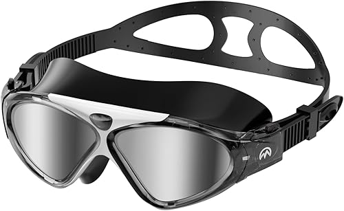 Miniatura 13 de OutdoorMaster Máscara de natación - Máscara de natación de visión amplia y gafas antivaho impermeable A-Negro
