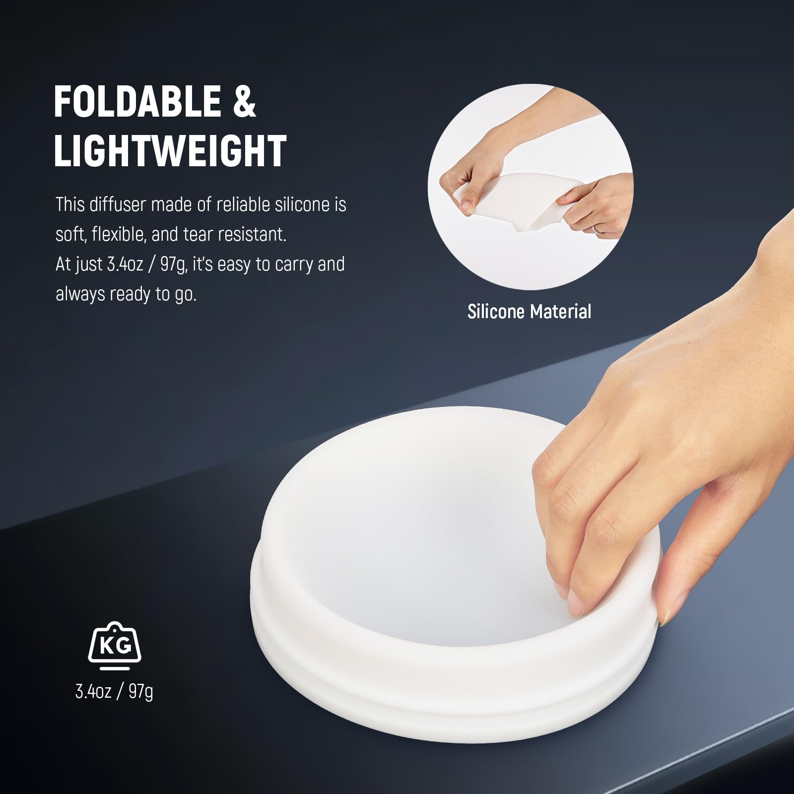 NEEWER COB Diffuseur de Lumière pour Réflecteur MS60/150, Diffuseur en Silicone,Accessoire d'éclairage Doux pour Réflecteur Dédié aux Lampes Vidéo LED NEEWER MS60 MS60B MS60C MS150 MS150B MS150C, CRS8
