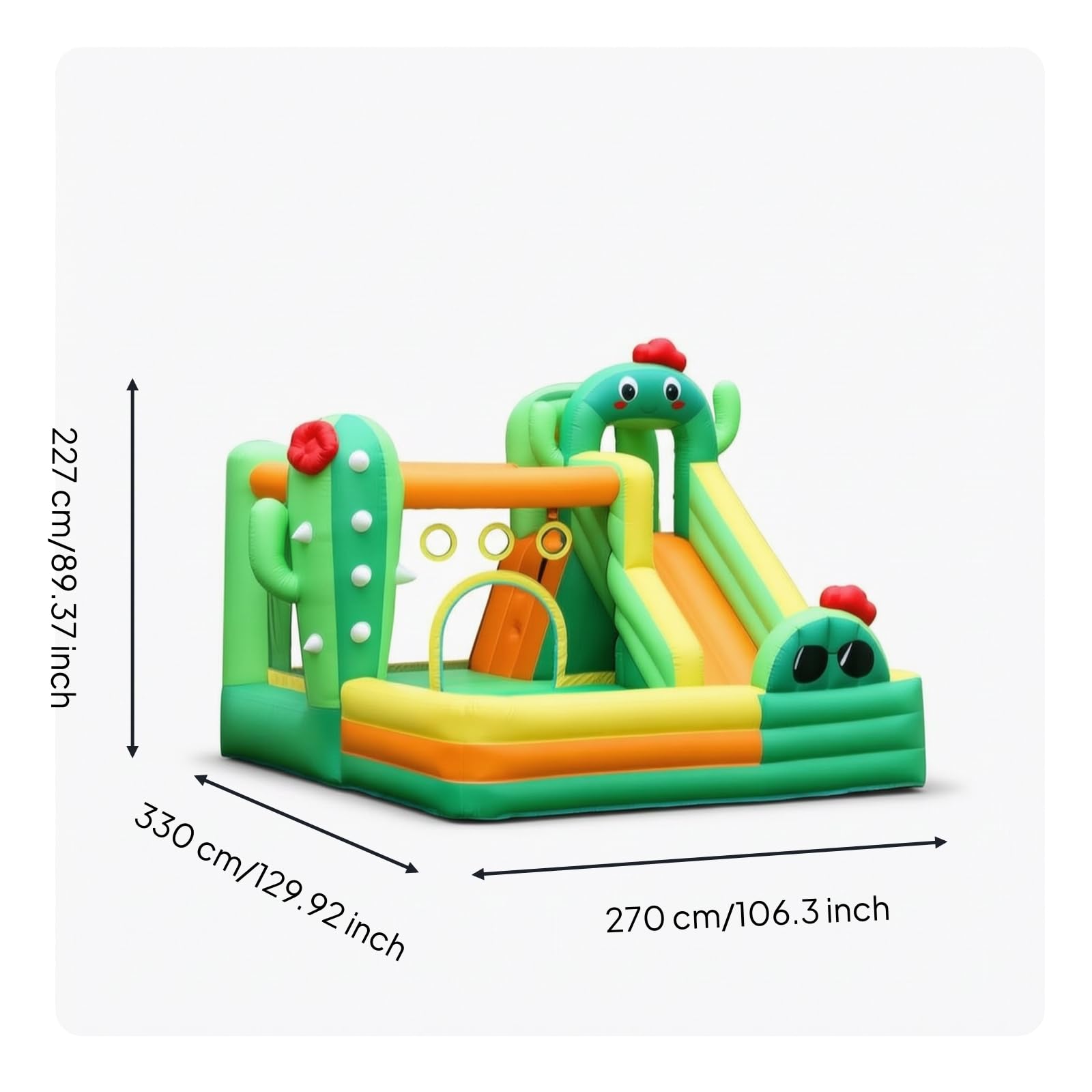 predolo Castillo Inflable con Tobogán Infantil Casa Salto con Tobogán Seguro Centro Juegos Inflable para Jardín