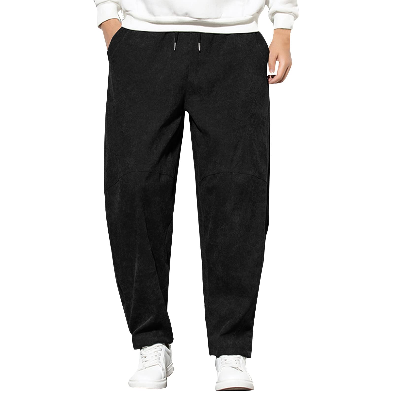 Pantalones de chándal cómodos de ajuste relajado contra el calor 8
