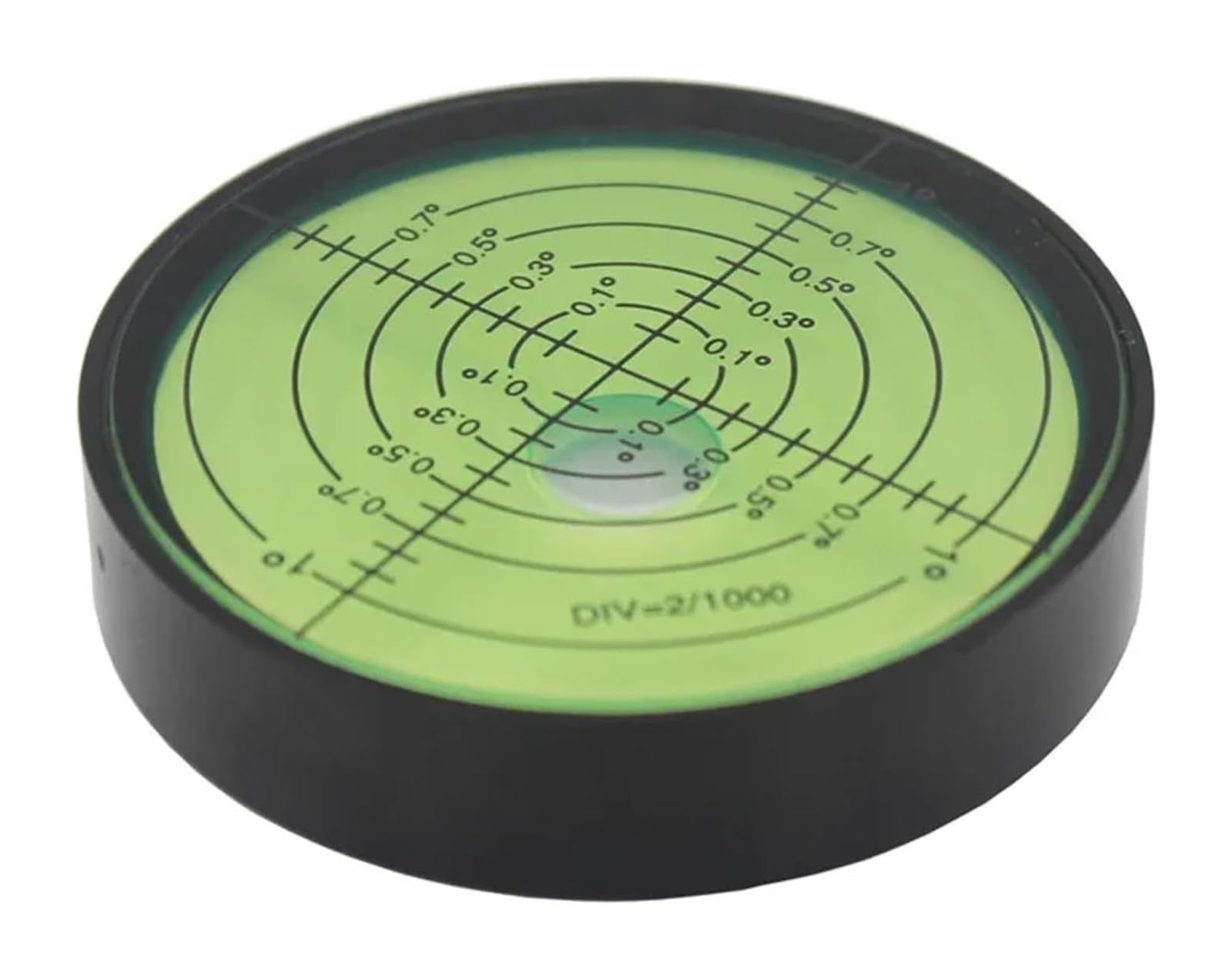 Nivel de burbuja, Burbuja circular de nivel burbuja metal alta precisión, 60 mm x 12, color verde