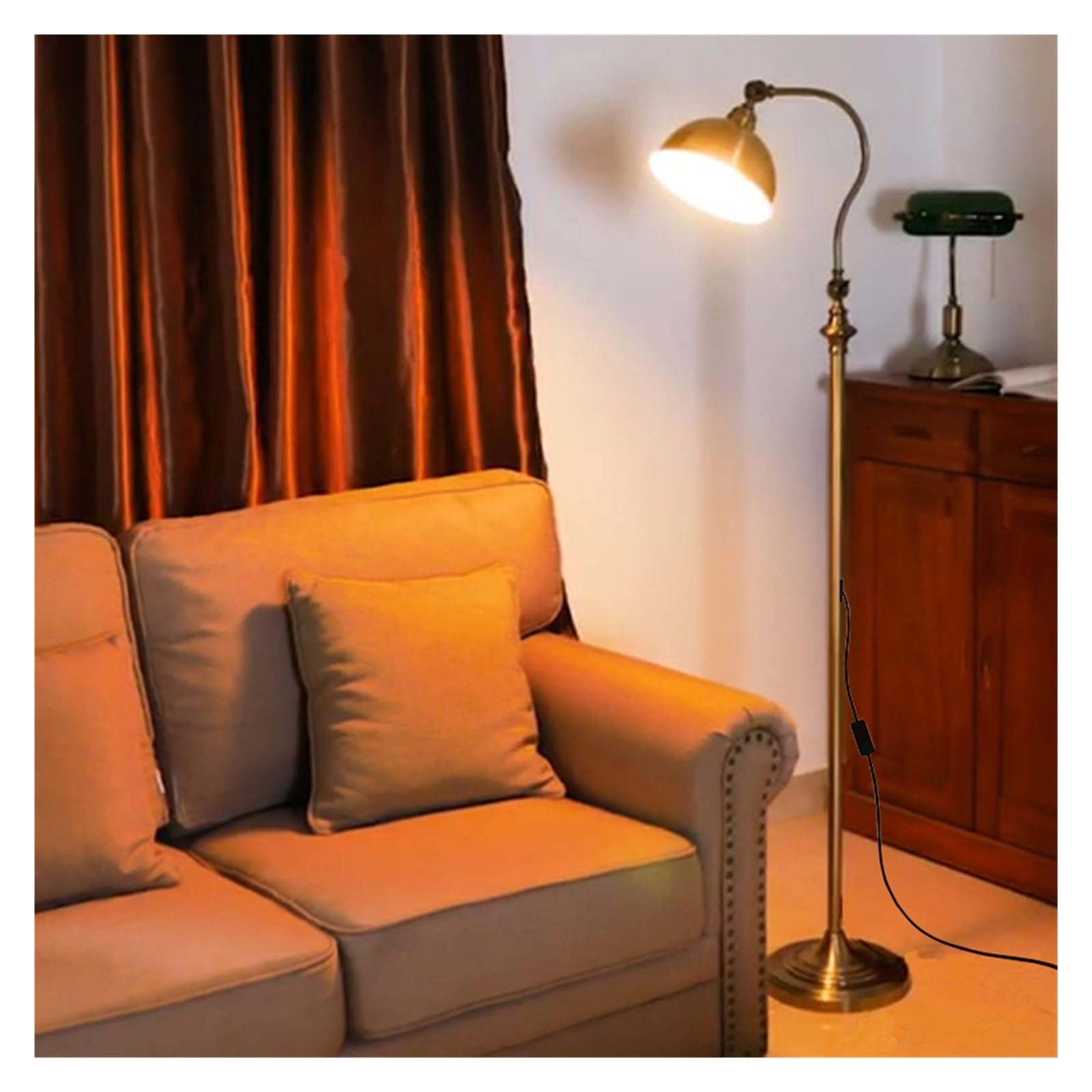 Luce da terra Lampada da terra con tavolo in base di marmo, moderna ed elegante vassoio lampada for ufficio caffetteria soggiorno camera letto Lampada d'angolo