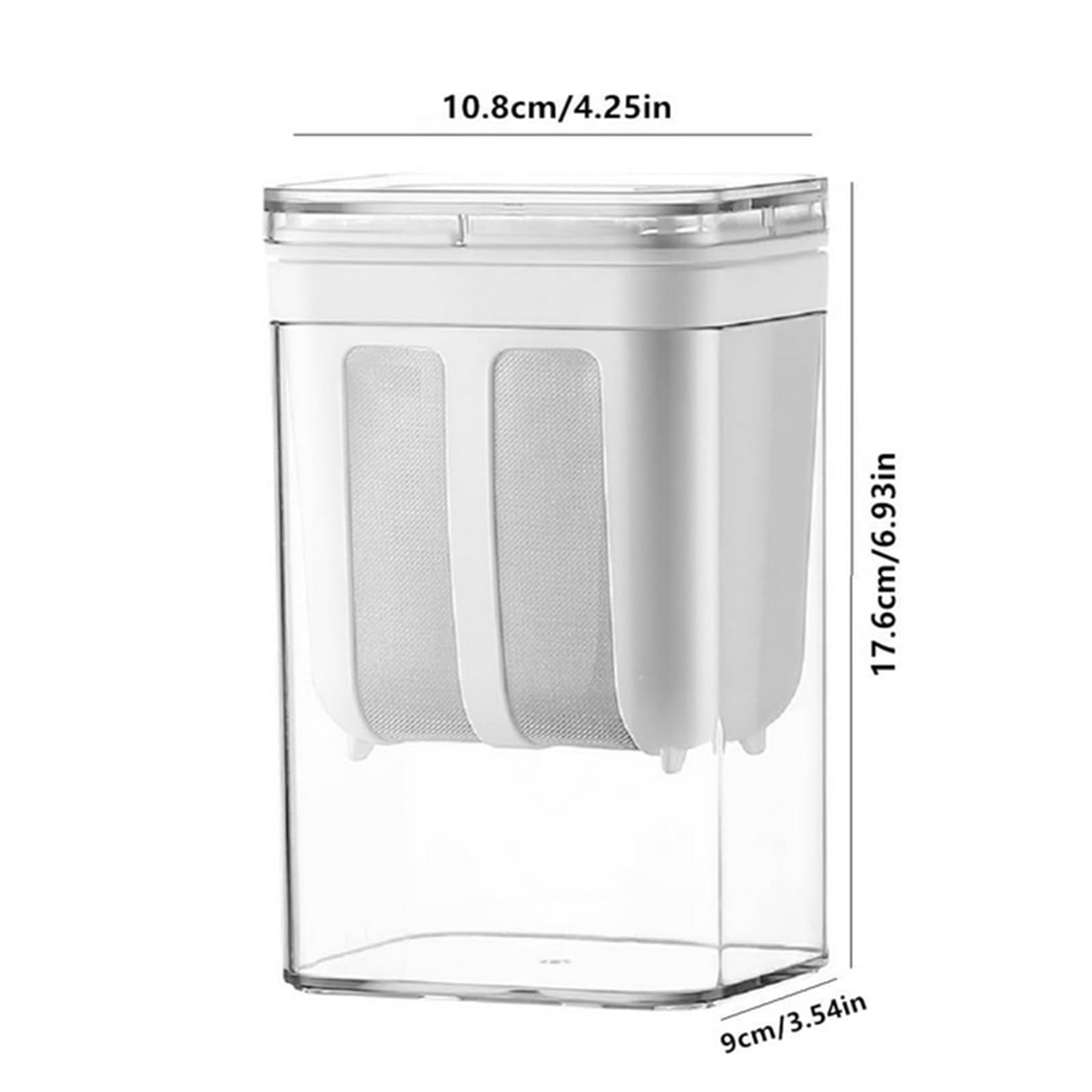 1 colino per yogurt da 1100 ml, con sacchetto a rete fine e coperchio, per yogurt greco spesso, latte di soia, frutti di bosco, zuppe, succhi di frutta, caffè, tè (Y321-1)