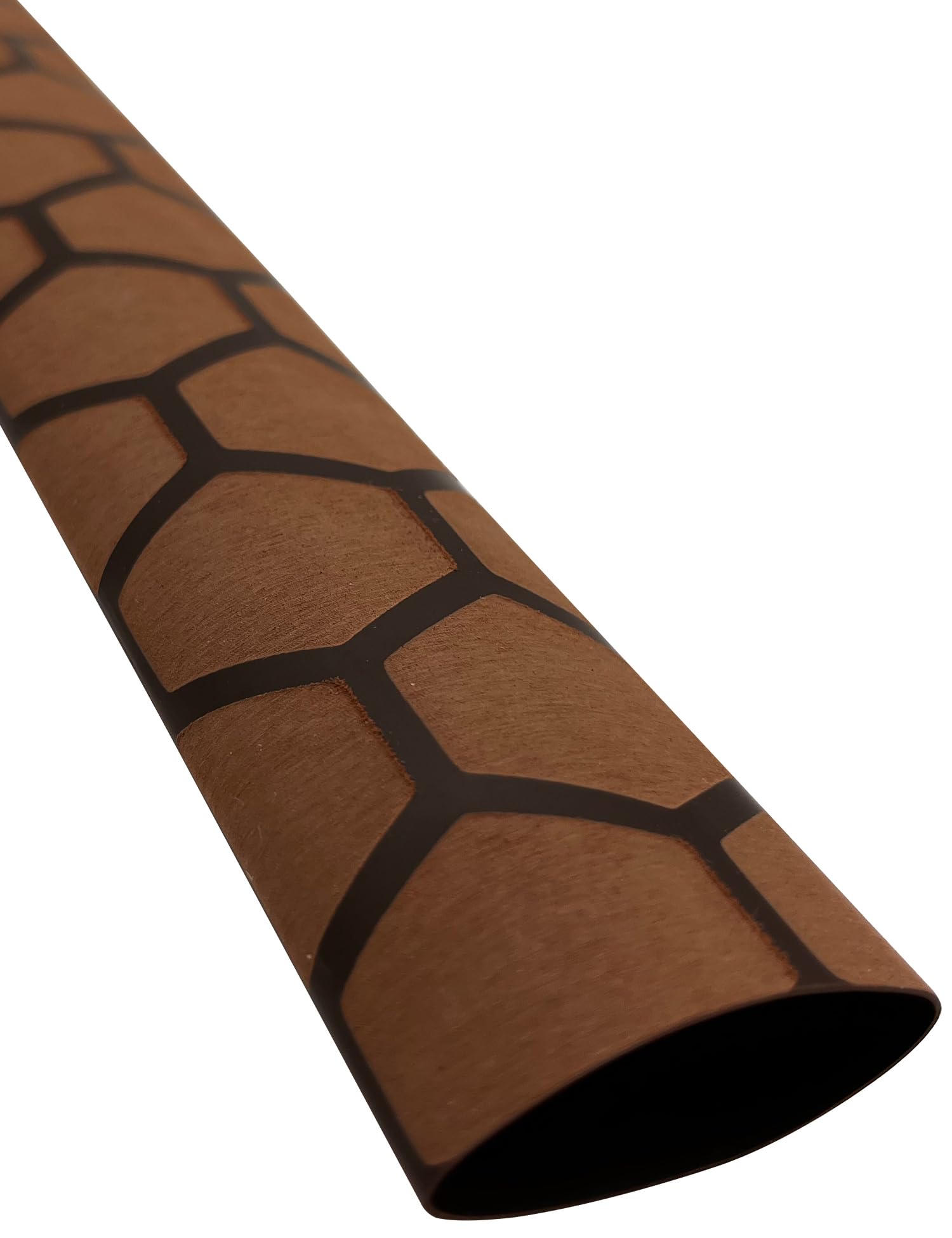 Accering Honeycomb Pattern Heat Shrink Waterproof Tubing for Fishing Rod Grip Wrap and Sports Equipment Handles (φ35mm, L5.25 ft, Brown)