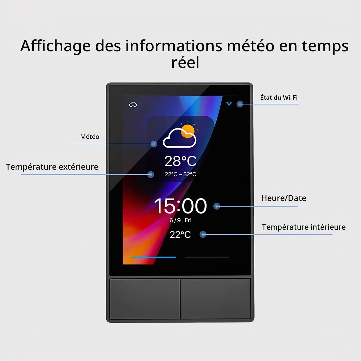 smart-home-komponente SONOFF NSPanel-US WI-FI Interrupteur mural Smart Scene Smart Light Température et Humidité Écran tactile Tout-en-un Contrôle bidirectionnel Compatible avec Google Home, Alexa