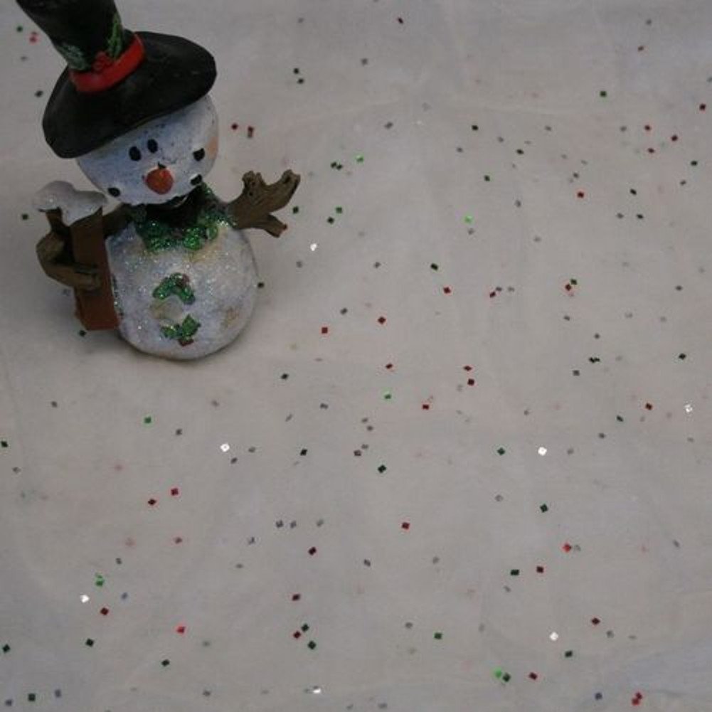 SKYTE® Snow Blanket Snow Drape with Silver Glitter, 91 x 115 cm for Christmas Decoration Under the Christmas Tree - Thick White Soft and Fluffy Fake Snow Cover for Holiday Decor and Winter Displays