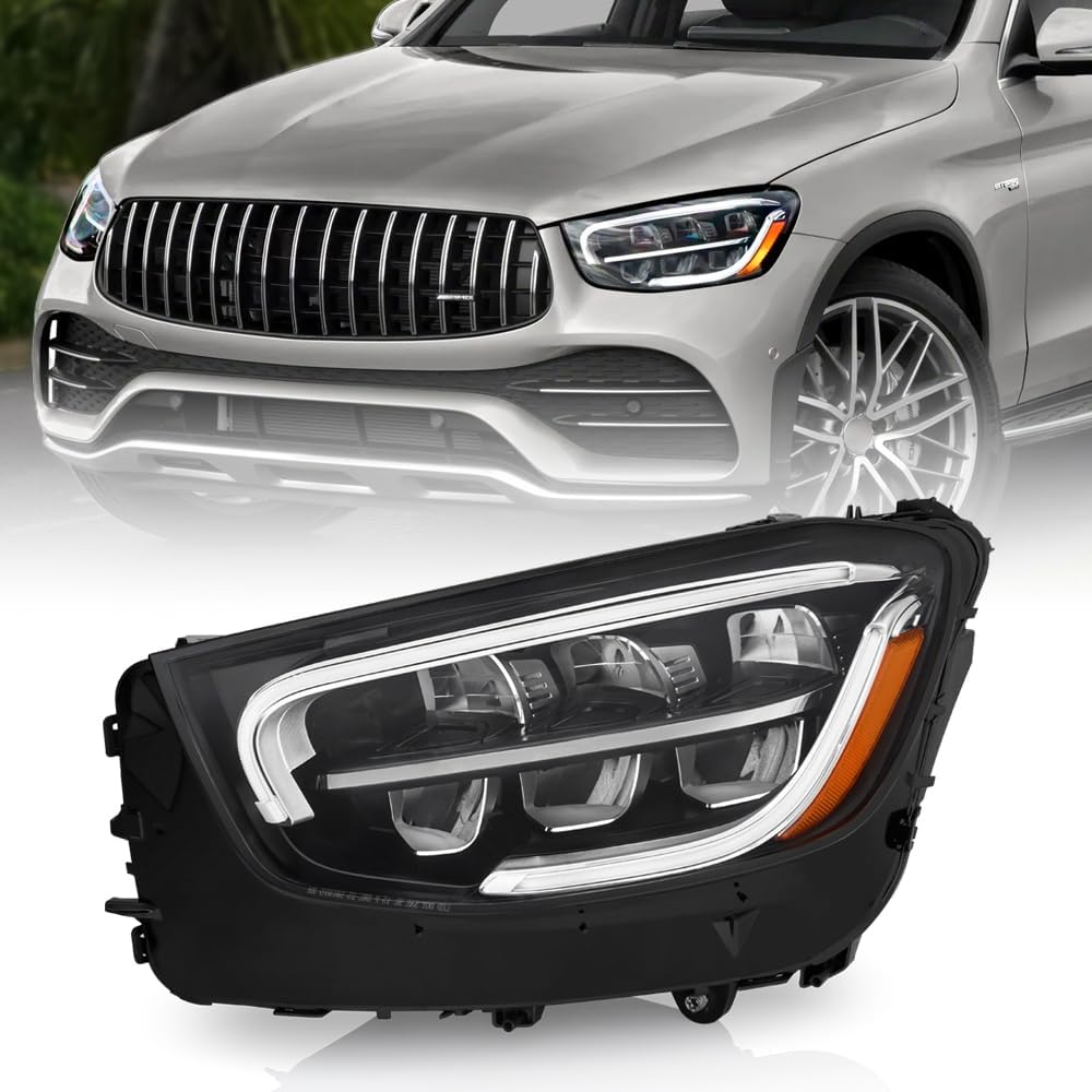 KEEKPO Driver Side LED Headlight Assembly for 2020–2023 Mercedes‑Benz GLC300 (w/o AFS)