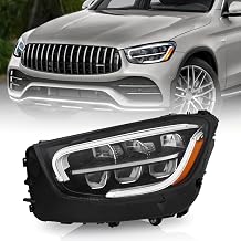 KEEKPO - Compatible with 2020 2021 2022 2023 Mercedes-Benz GLC300 w/o AFS LED Headlight Headlamp Replacement - Passenger