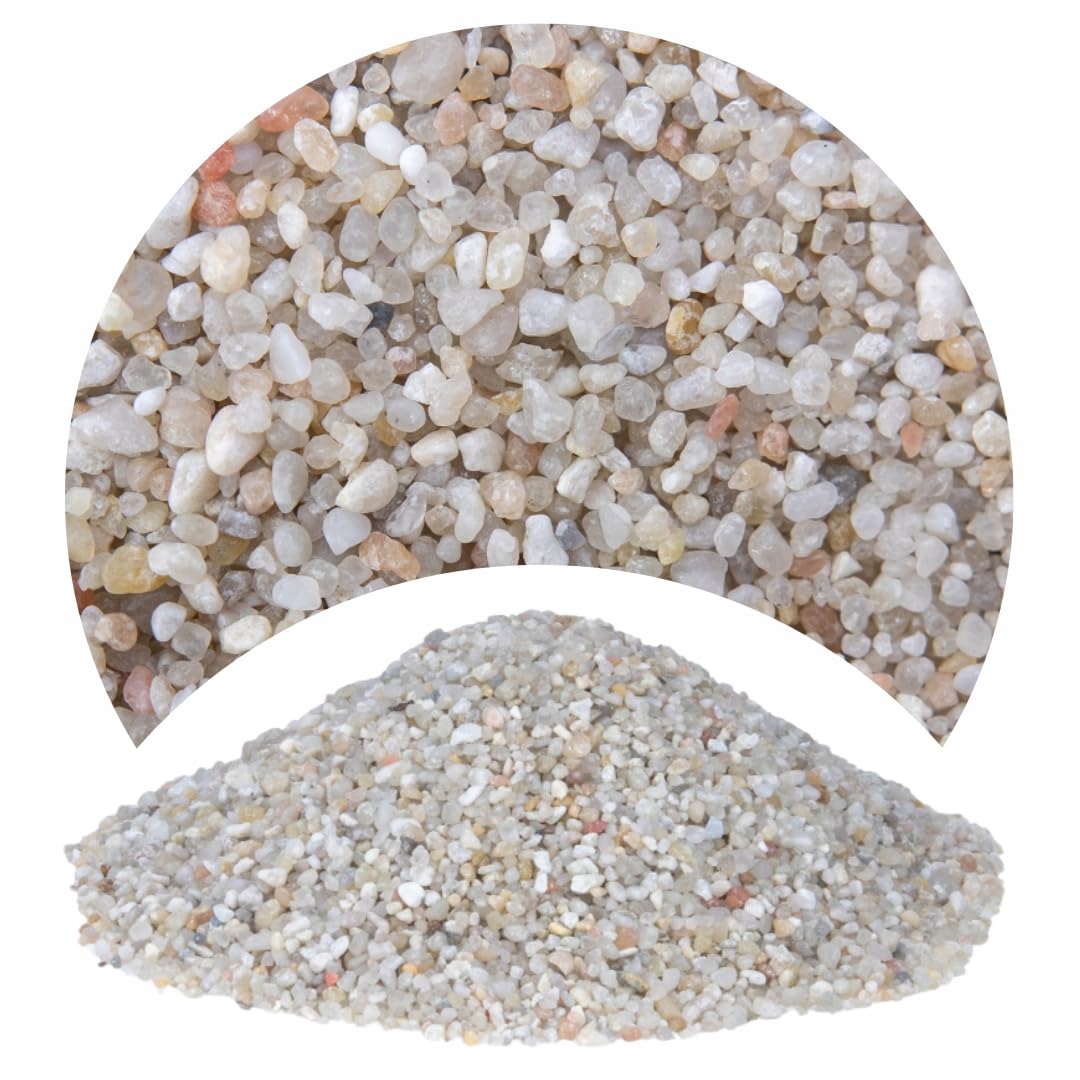 Aquarium Gravel Natural White Fish Tank Sand Plant Substrate LIGHT SILICA 1-3mm 5kg