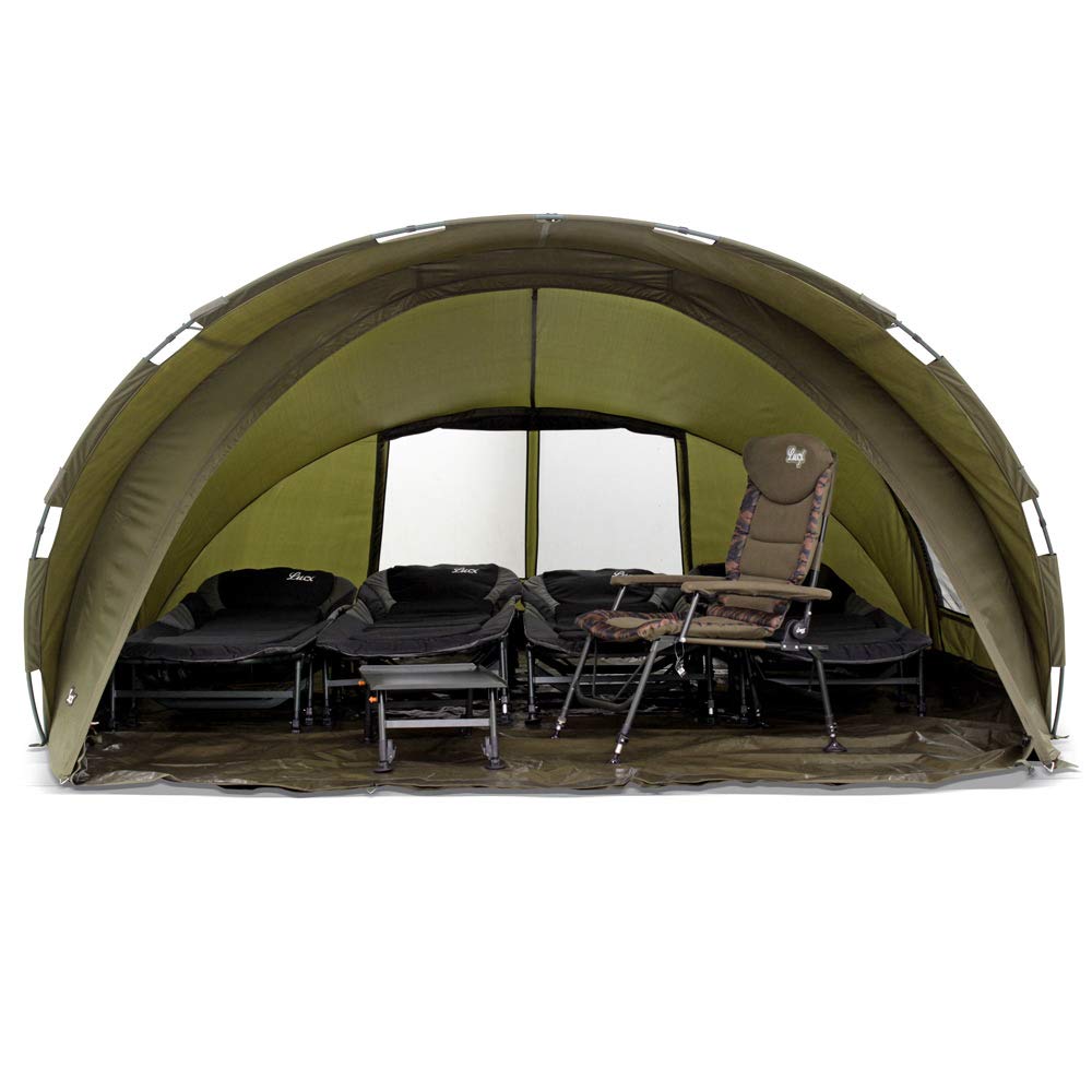 Carpa de pesca Lucx® Leopard XXL Bivvy + Winterskin para 2, 3 o 4 personas, tienda de pesca para 2, 3 o 4 personas, tienda de pesca con cúpula de 10.000 mm