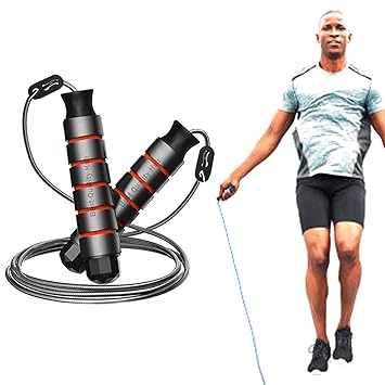 Skipping Rope | for Men and Women | Jumping Rope With Adjustable Height Speed Skipping Rope for Exercise, Gym, Sports Fitness Adjustable Jump Rope - image, photos