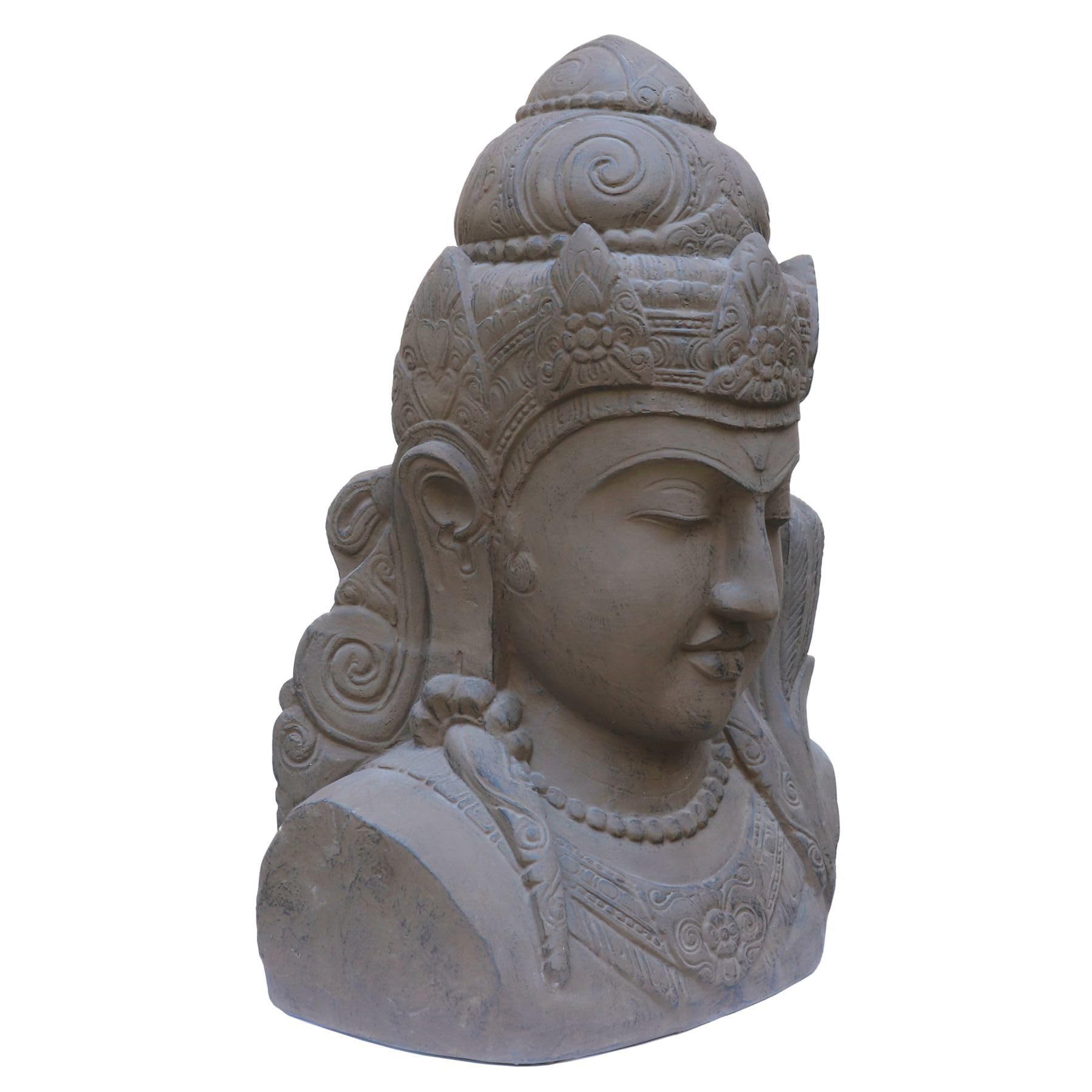 Buste Sri-Dewi déco de jardin extérieur résistant pour terrasse zen