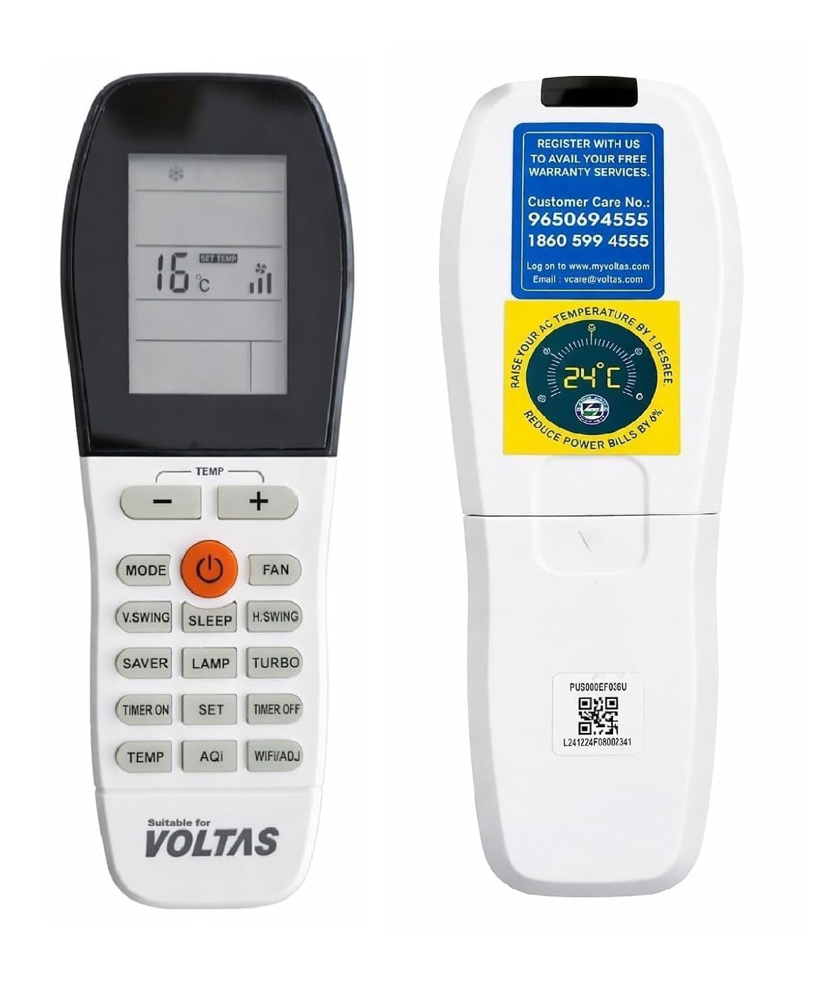 Remote Control Compatible with Voltas Inverter Split & Window AC | Compatible with Model 183 Vectra Prism | Ready to Use Replacement AC Remote | White (Old Remote Must Match Exactly)-image-10