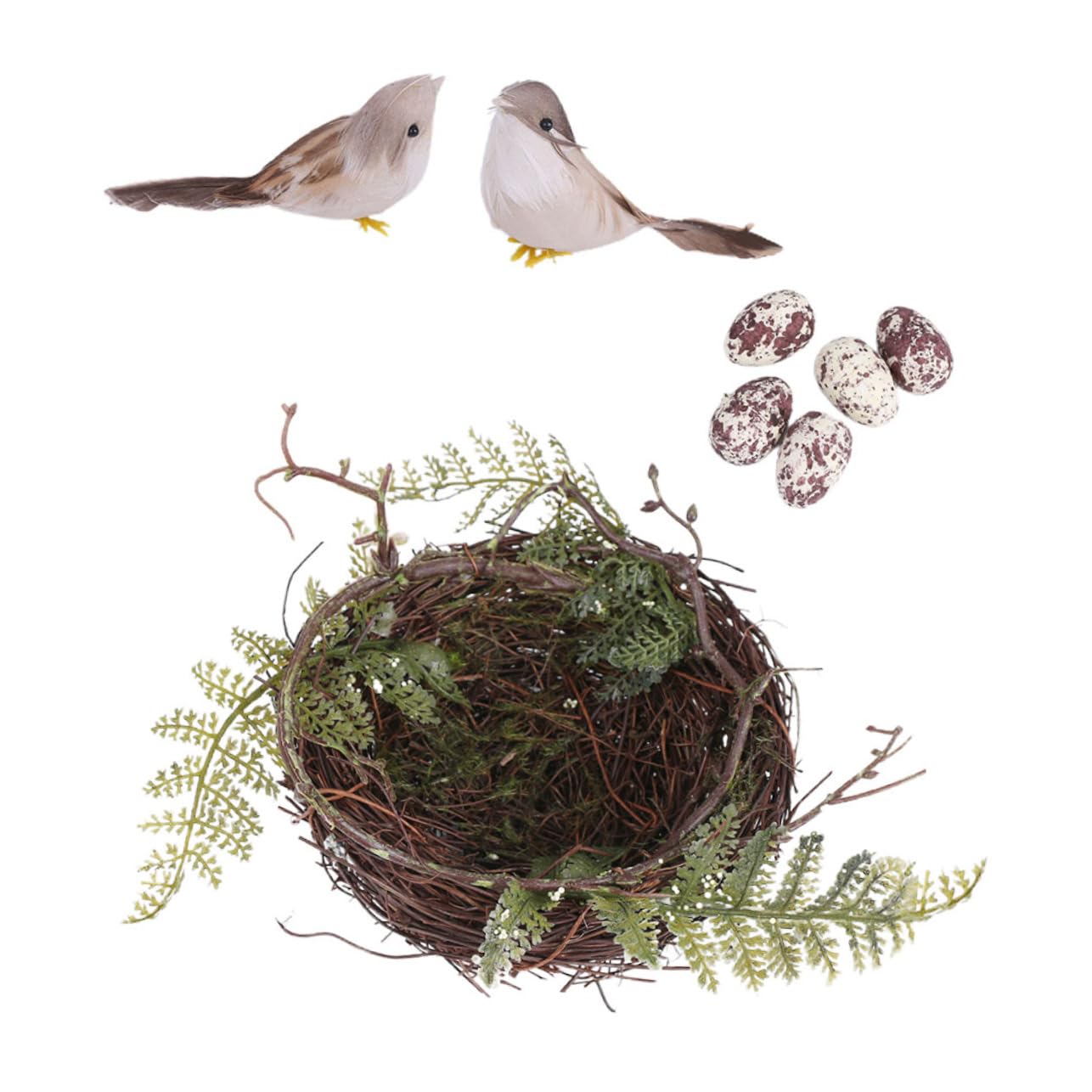 YARNOW 4 Ensembles nid d'oiseau élevage d'oiseaux décorations printanières Accessoire Jardinage Accessoires Jardinage Refuge pour Oiseaux Accessoire Photo de Mariage Artificiel décorer