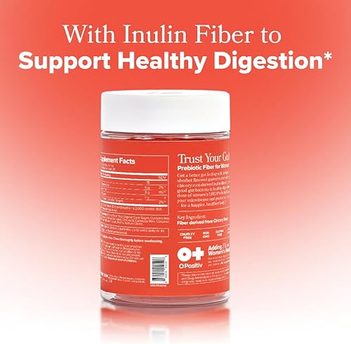 Miniatura 8 de O Positiv URO - Gomitas de fibra para adultos, 60 unidades (paquete de 1)  Suplemento de fibra de inulina de raíz de achicoria prebiótica  Fibra de
