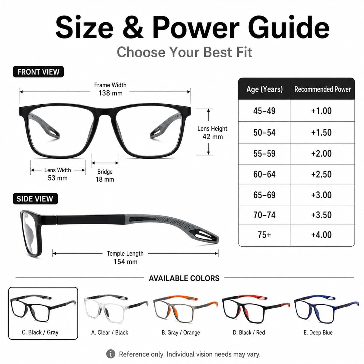 Generisch 3er-Pack Gleitsichtbrille Damen Herren Selbsttönend, Progressive Multifokus Lesebrille, Blaulichtfilter, TR90 Sport Rahmen