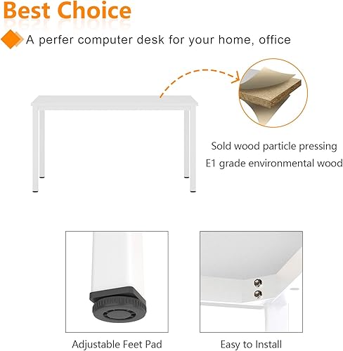 Miniatura 114 de Need Escritorio pequeño de 31.5 pulgadas resistente para espacios pequeños, escritorio de computadora para adolescentes, mesa de estudio, escritorio