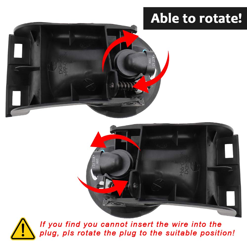 MAYASAF Smoked Lens Fog Light for DODGE Replacement Fog Lamp Assembly Fit for 1994-2001 RAM 1500, 1994-2002 RAM 2500, 1994-2002 RAM 3500