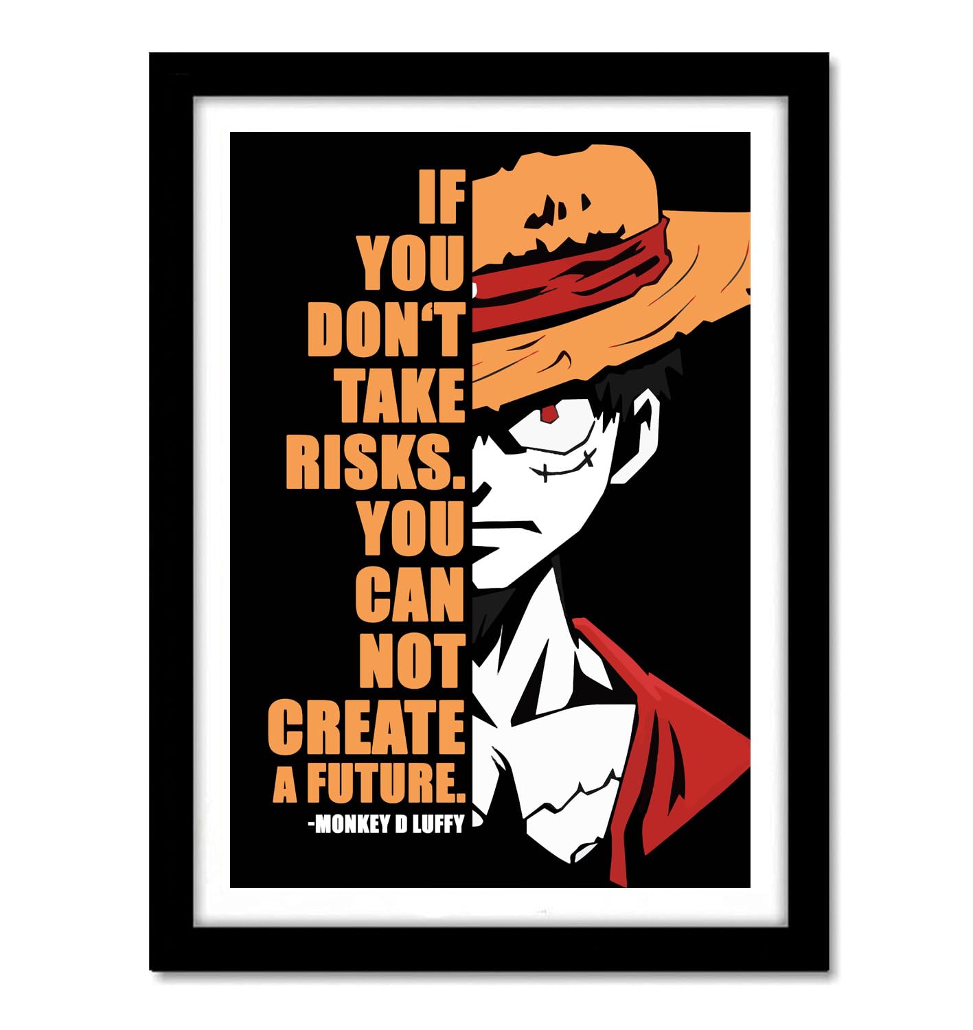 Monkey D. Luffy Anime Poster - Frame Included -1