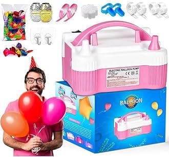 K-MART Electric Balloon Pump, Portable Dual Nozzle Electric Air Pump for Balloons, Balloon Machine for Bulk Balloons Filling, Balloon Pump Electric for Outdoors Events (AC220-240V 600W)