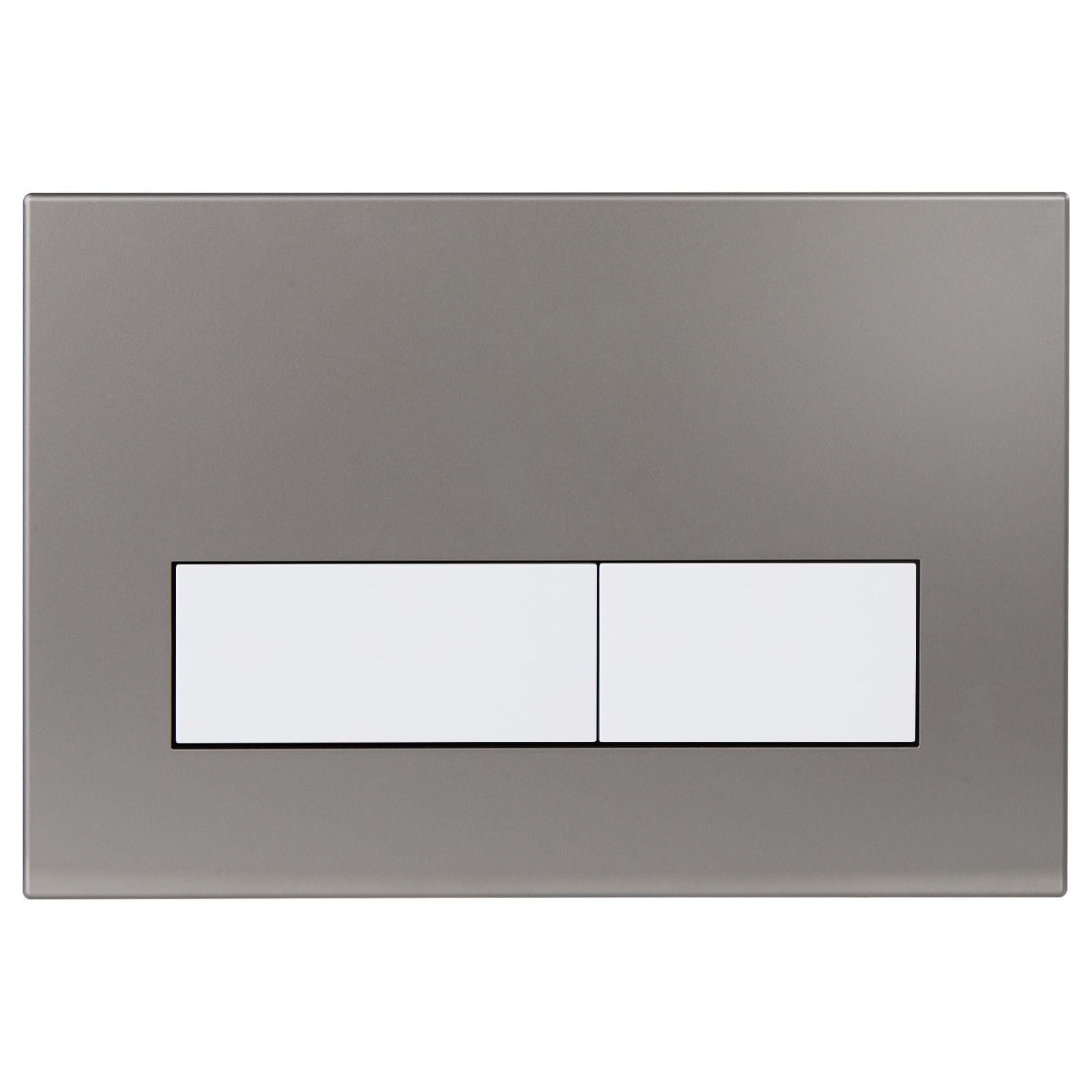 Mendorio Toilet Control Plate, Compatible with Geberit Sigma, UP300 and UP320, with Double Flush Equipped with a Set of Hunting Levers and Installation Frame (Matt Dark Grey & White Matt Button) — image 1