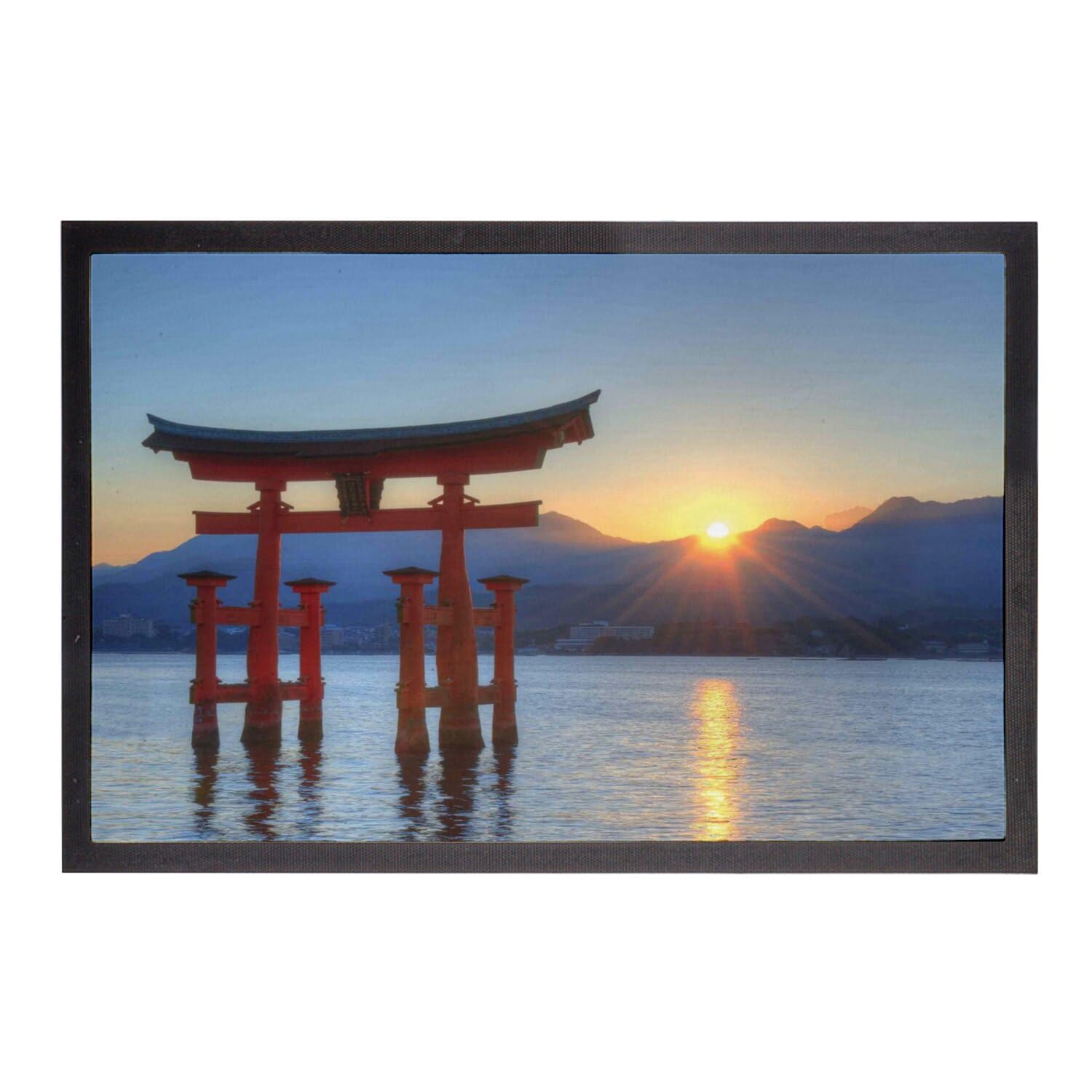 Paillasson Japon Itsukushima Sanctuaire Tori Soleil 60x40cm