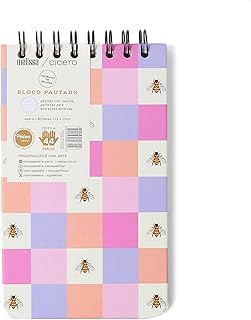 Bloco Wire-O Melissa Pautado 12X20 Casinha Das Abelhas, Cicero