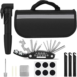 Bike Tool Kit, Gematay Bike Repair Kit with Portable Bag, Bicycle Tire Pump, Bike Multi Tools Kit Set,Tyre Lever Patch for...