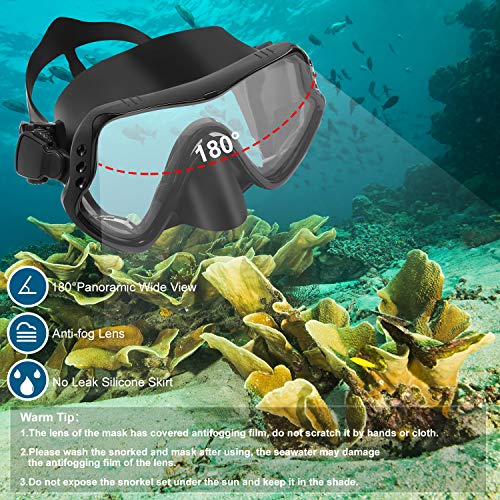 image for KAREEME Snorkel Mask Set Diving Goggles Snorkeling Set for Adult Anti-