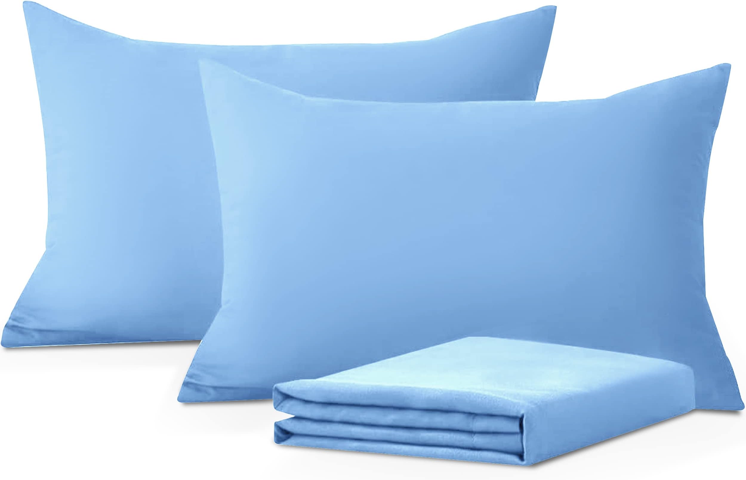 Moonlight Bedding Pillow Cases 2 Pack – Sky Blue Pillowcases Envelope Closure Super Soft Brushed Microfiber Standard House Wife Pillow Covers, (50 X 75 CM)