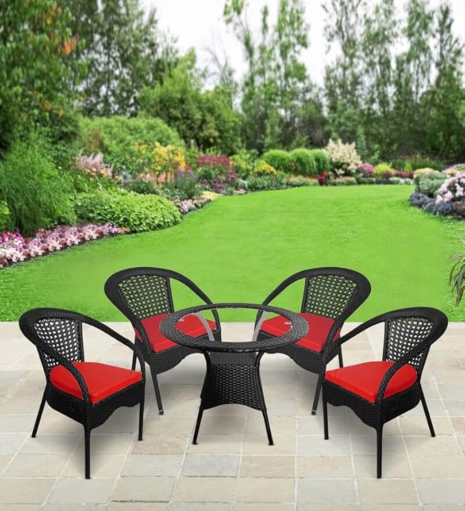 SKP Patio Chair Sets Garden Wicker Furniture Set for Outdoor Patio and