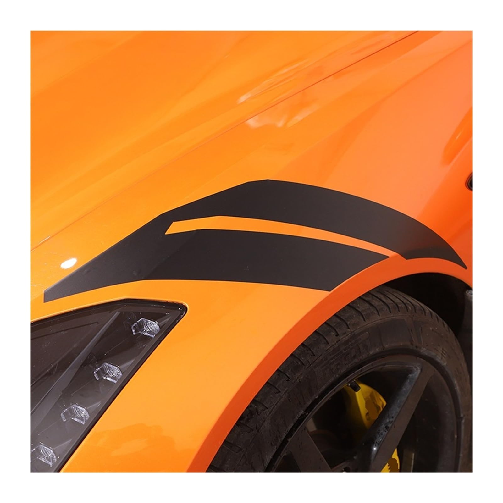 Side Vent Decor Sticker Fit for Chevrolet Corvette C7 2014-2019 1Pair Sport Racing Side Fender Decals Car Decoration Stickers Car Fender Side Vents(Black)