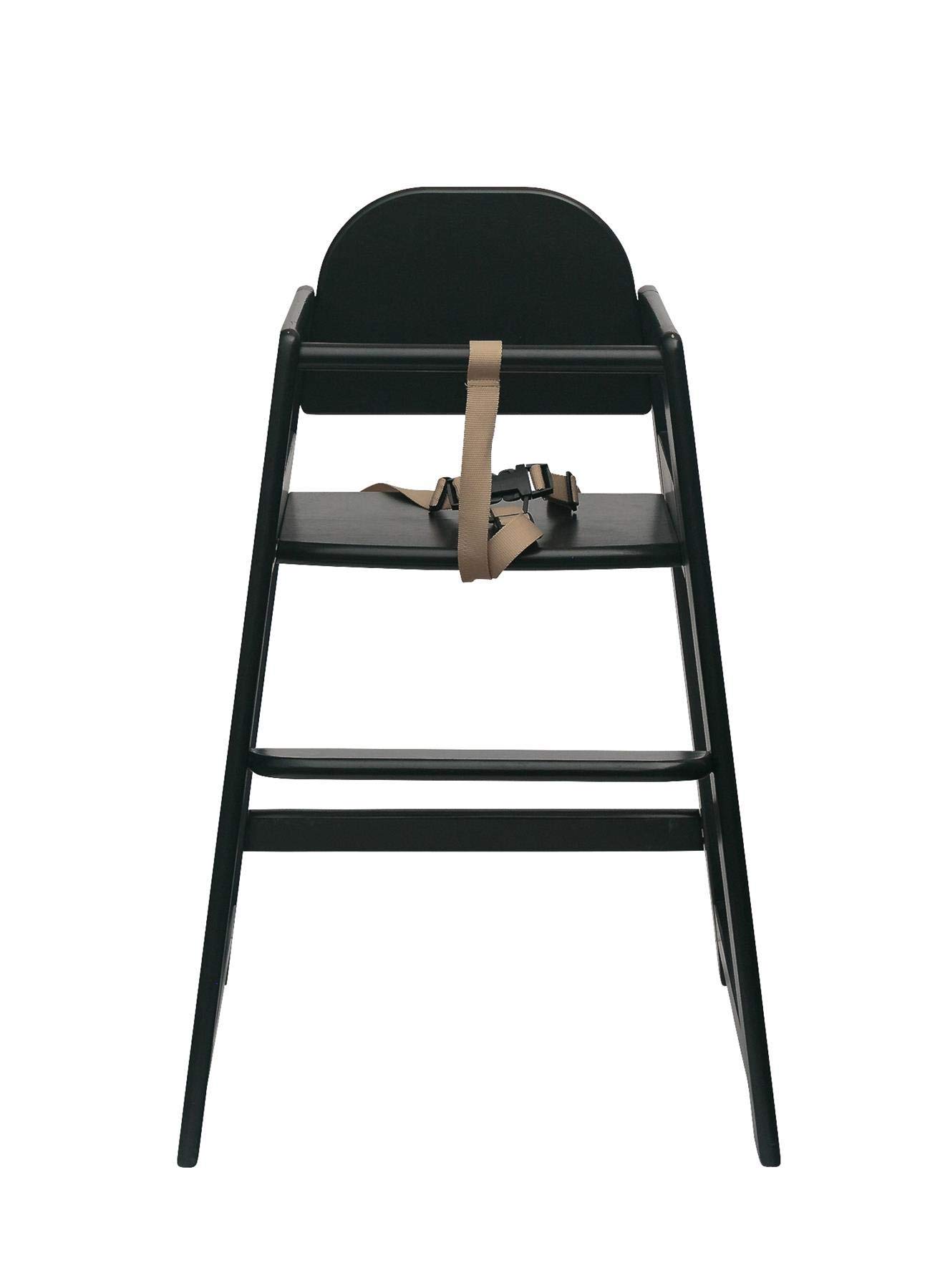 Safetots Set di Due Seggioloni Impilabili in Legno, Nero, Seggiolone per Bambino, Elegante e Pratico, Seggiolone per Bambino per la Casa o Seggiolone SalvaSpazio per Ristoranti