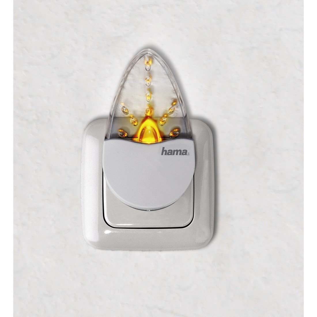 Hama Amber Lampka Nocna Led Do Pokoju Dziecięcego I Sypialni, 0.2 W, Biały/Bursztynowy