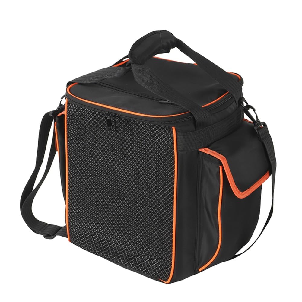 Hartschalen-Tragetasche für JBL für Partybox für Encore 2, Polyester-Aufbewahrungstasche mit Griffen für Lautsprecher, Mikrofon und Zubehör, Reise-Schutzhülle, 28,5 x 29 x 36 cm, Schwarz