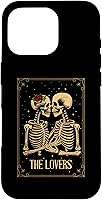 Vista 19 de iPhone 13 Pro The Lovers Skeleton Tarot Card Astrología Gótico Halloween Case