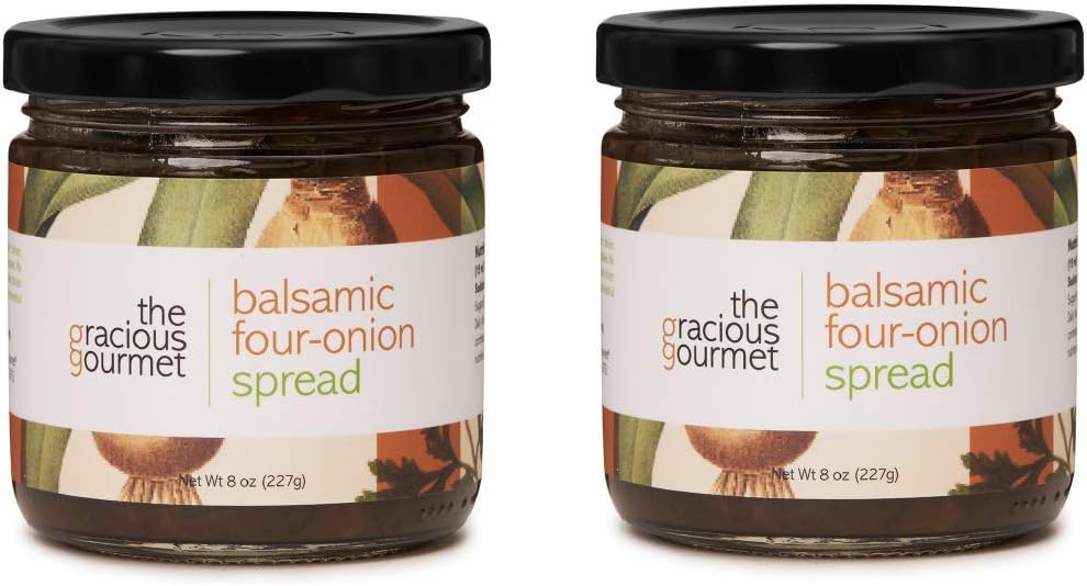 The Gracious Gourmet Balsamic Caramelized Onion Spread, 8 Ounce (Pack of 2)