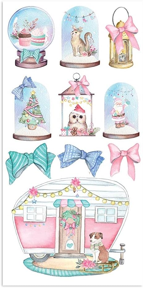 Stamperia Collectables Single-Sided Paper 6X12 10/Pkg-Christmas Rose, 10 Designs/1 Each