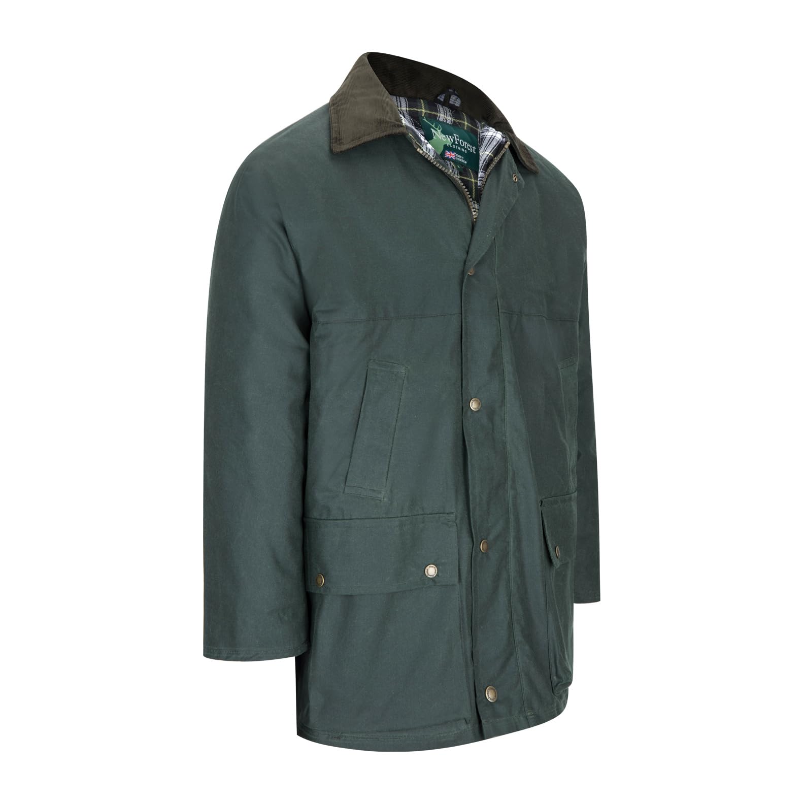 New Forest Padded Wax Jacket (UK, Alpha, S, Regular, Regular, Olive)