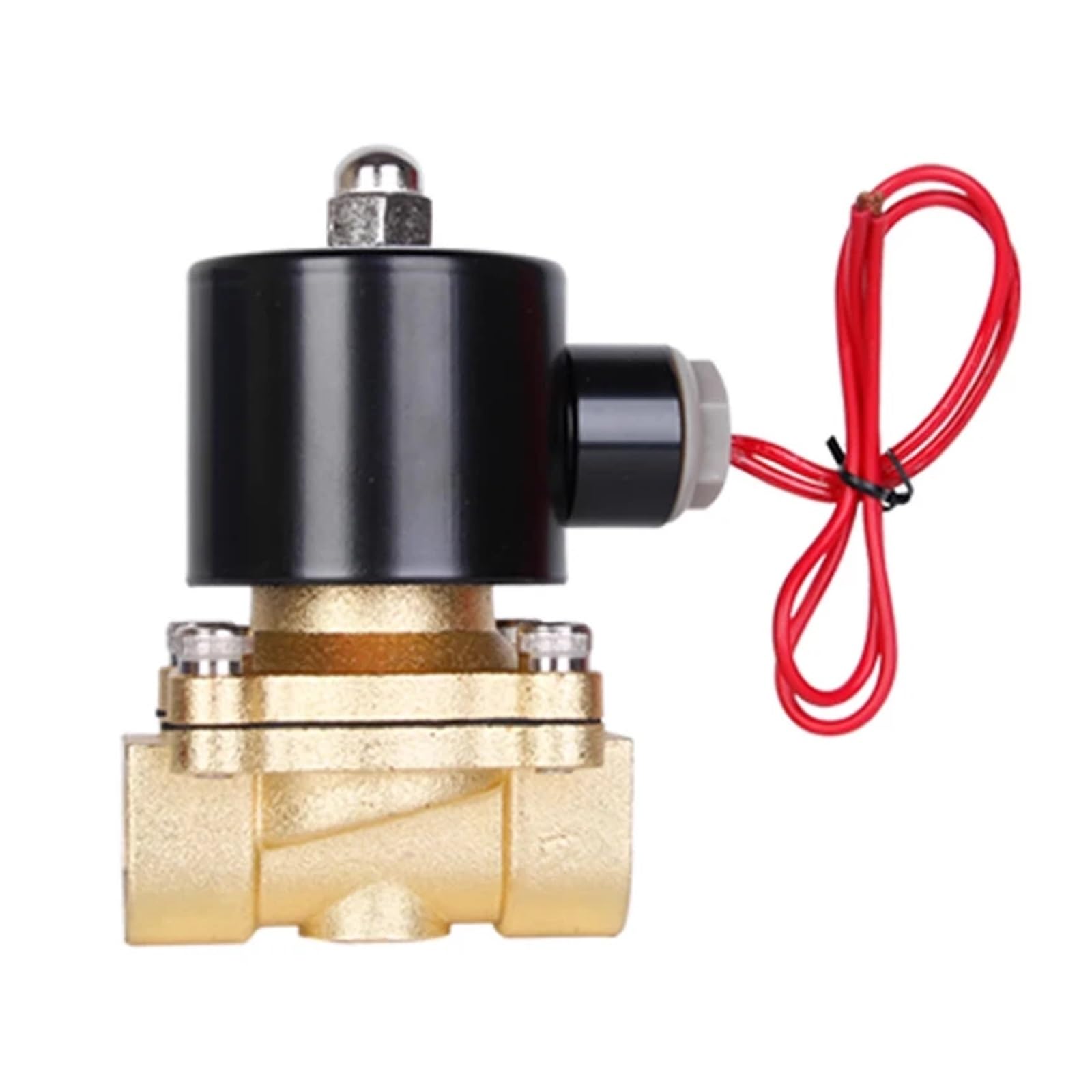 Électrovanne normalement fermée 3/8 pouce en laiton pour air et huile 12V