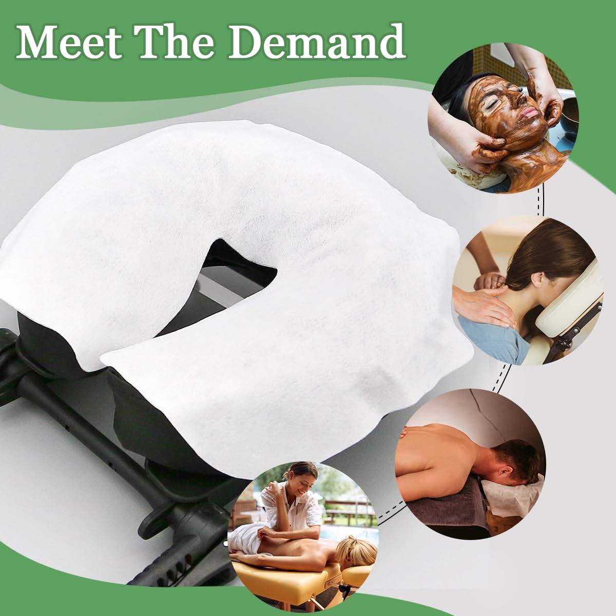 100pcs Fundas Desechables para Reposacabezas de Mesa de Masaje, Fundas Desechables Masaje Cojín Desechable de Masaje para Profesional para SPA Masaje Tatuaje - 36 x 27cm